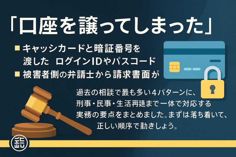 口座譲渡の逮捕リスクと自首手順の解説
