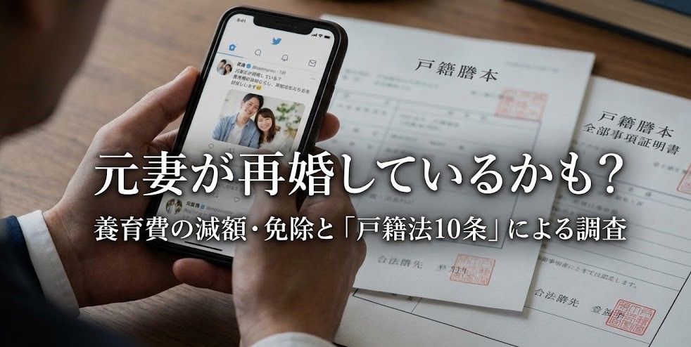 元妻の再婚と養育費減額の調査方法